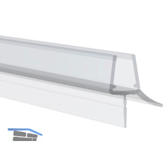 REHAU Wasserabweisprofil mit Lippe 135� f�r 6-8mm, 2010mm,Kunststoff transparent