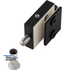 DORMA-Glas Feststellriegel 12.318 mit Bodenbuchse f�r 8-10mmGlas, schwarz matt