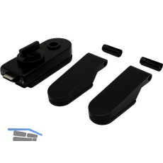 Beschlagsgarnitur Studio Rondo WC, Alu schwarz matt RAL 9005 (10.106)