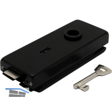 Schloss Studio Classic BB m. 2 Schl�sseln,Glas 8 mm,schwarz matt RAL9005(10.004)