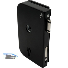 Schloss JUNIOR OFFICE PZ mit Wechsel, links, schwarz matt RAL 9005 (11.260)