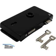 Schloss JUNIOR OFFICE CLASSIC BB m.2 Schl�sseln,links, schwarz matt (11.282)