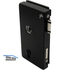 Schloss JUNIOR OFFICE CLASSIC PZ mit Wechsel, links,schwarz matt RAL9005(11.280)