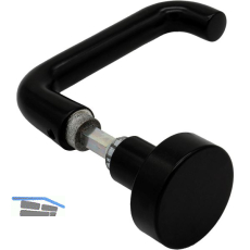 DORMA-Glas Wechselgarnitur 10.316 o. Rosetten, m. Wechselstift, schwarz matt