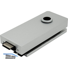 Schloss Studio 1121 unversperrbar, Glas 8 mm, Alu silber eloxiert (10.150)