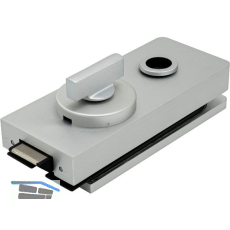 Schloss Studio 1121 WC m. Riegelolive, Glas 8 mm, Alu silber eloxiert (10.154)