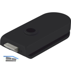 Schloss Studio Rondo unversperrbar, Glas 8 mm, schwarz matt RAL 9005 (10.201)