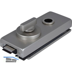 Schloss Studio Classic WC m. Riegelolive, Glas 8 mm, Edelstahl-Effekt (10.006)