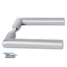SCH-LINE Dr�ckerpaar SCH L-Form, 8 mm, Aluminium silber eloxiert