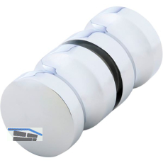 DORMA-Glas Duscht�rknopf rund, � 37,5 mm, Aluminium glanzverchromt