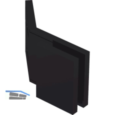 DORMA-Glas Winkelverbinder 135�Glas-Wand MORANO S1,S1XL/TANORA S1,S2,schwarz