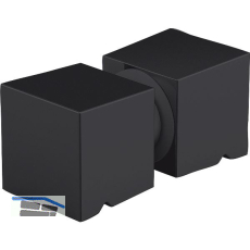 DORMA-Glas Duscht�rknopf eckig, 32 x 32 mm, Aluminium schwarz matt RAL9005