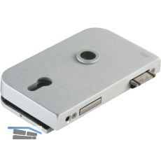 Schloss JUNIOR OFFICE PZ mit Wechsel, links, silber eloxiert (11.260)