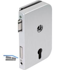 Schloss JUNIOR OFFICE PZ mit Wechsel, rechts, silber eloxiert (11.261)