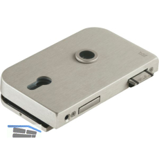 Schloss JUNIOR OFFICE PZ mit Wechsel, links, Edelstahl-Effekt (11.260)