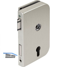 Schloss JUNIOR OFFICE PZ mit Wechsel, rechts, Edelstahl-Effekt (11.261)