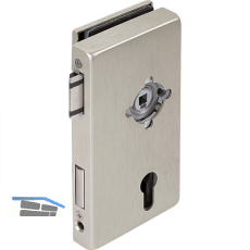 Schloss JUNIOR OFFICE CLASSIC PZ m.Wechsel f.Ros.rechts,Edelstahl Effekt(11.271)