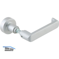 DORMA-Glas Wechselgarnitur 10.304 o. Rosetten, m. Wechselstift, silber eloxiert