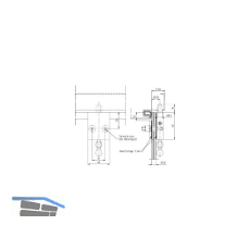 DORMA-Glas Feststellriegel 12.318 mit Bodenbuchse f�r 8-10mmGlas,silber eloxiert