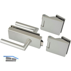 Beschlagsgarnitur Classic, unversperrbar, Aluminium Edelstahl-Effekt