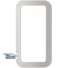 Muschelgriff eckig 120x65mm, selbstklebend, Aluminium silber eloxiert