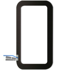 Muschelgriff eckig 120x65mm, selbstklebend, Aluminium schwarz matt