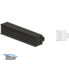 Dichtung Basisprofil AL-EPDM 8/10/12, Kunststoff grau