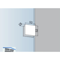 DORMA-Glas Schraubhalterung PT 90, Glasst�rke 10 mm, silber eloxiert (07.021)