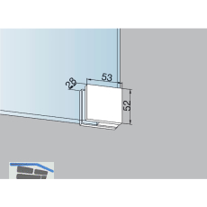 DORMA-Glas Eckhalterung PT 91, Edelstahl
