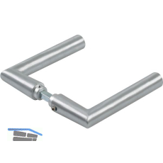 DORMA-Glas Dr�ckerpaar 10.328, L-Form, 8 mm, silber eloxiert
