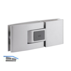 Pendelt�rbeschlag Tensor Glas-Glas, Feststellpunkt 90�,Aluminium silber eloxiert