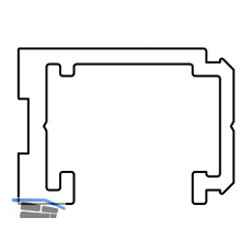 HAUTAU ATRIUM F�hrungsschiene, L=6070 mm, Aluminium Silber eloxiert
