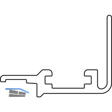 HAUTAU ATRIUM Halteschiene H13 Standard, L=5220 mm, braun