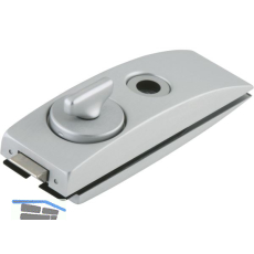 Schloss Studio Arcos WC m. Riegelolive, Glas 8 mm, silber eloxiert (24.206)