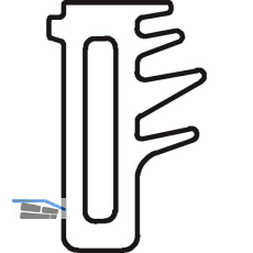 DORMA-Glas Muto 80/150 Dichtungsprofil f�r Seitenteil Glas 8-10mm Gummi schwarz