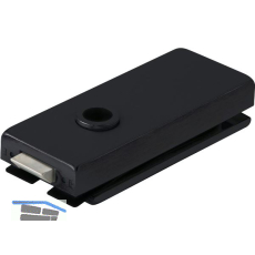 Schloss Studio Classic unversperrbar, Glas 8 mm, Alu schwarz RAL 9005 (10.002)