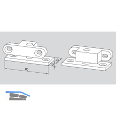 DORMA-Glas Bodenlager 01.137 f�r Feuchtr�ume, Kunststoff