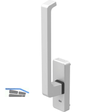 GU-966 Getriebe-Drehgriff DIRIGENT, Aussperrsicherung, silber, links