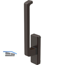 GU-966 Getriebe-Drehgriff DIRIGENT, Aussperrsicherung, dunkelbraun, rechts