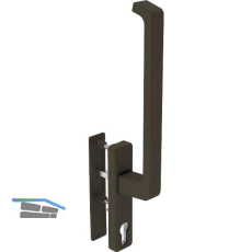 GU-966 PSK mZ Drehgriffgarnitur DIRIGENT innen, mit PZ, dunkelbraun