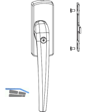 MACO SKB-Z Drehgriff sperrbar f�r Aufsatzgetriebe, rechts, Alu bronze eloxiert