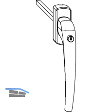 MACO SKB-Z Drehgriff innen, sperrbar, VK 8x40 mm, Aluminium bronze eloxiert