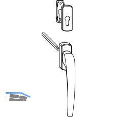 MACO SKB-Z Drehgriff innen f�r PZ, VK 8x112 mm, Aluminium silber eloxiert