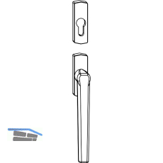 MACO SKB-Z Drehgriff au�en f�r PZ, VK 8 mm, Aluminium bronze eloxiert