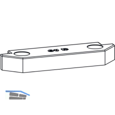 GU-966 PSK Rastplatte, Eurofalz 20x8 mm, 9V, Zink silber