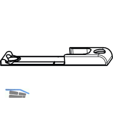 GU Schlie�platte, Eurofalz 18x8mm, Falzluft 12 mm, 9V, Zink silber