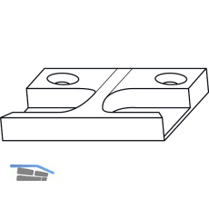 GU-966 mZ Schlie�platte, Schema C, neben Stulp schraubbar, Sonder, Zink silber