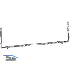 GU-966 PSK oZ Grundkarton Rast-Eckumlenkung unten, Stahl verzinkt silberf�rbig