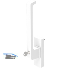 GU-966 Getriebe-Drehgriff DIRIGENT, sperrbar, Aussperrsicherung, wei�, links