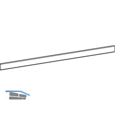 GU-966 Abdeckschiene oben P1226, Kunststoff wei�, L=2460 mm